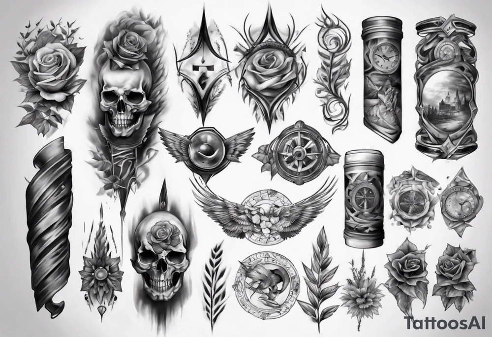 ARM SLEEVE 
REALISTIC tattoo idea