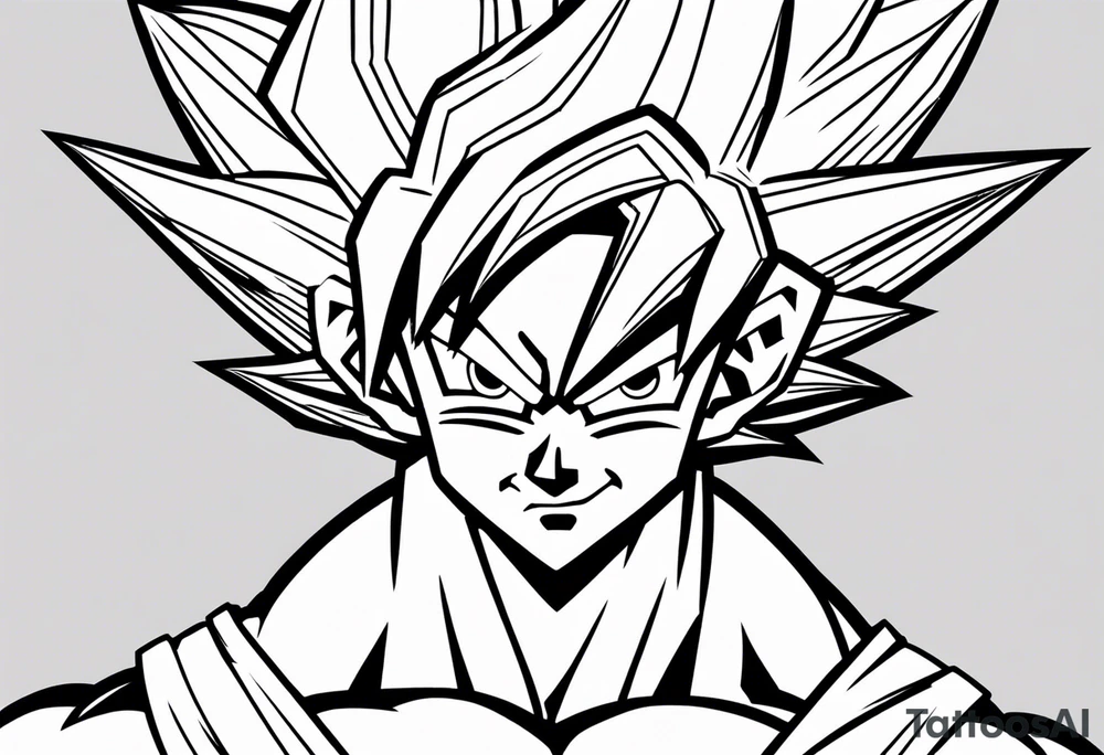 Goku face and hair but little tattoo idea