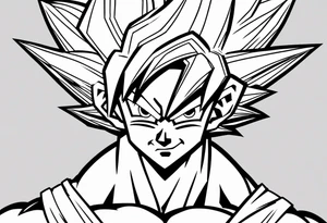 Goku face and hair but little tattoo idea
