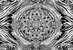 repeating Ice crystal swirl tattoo idea