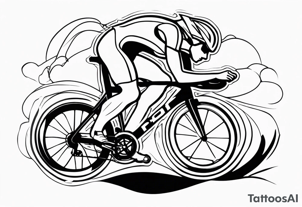 Triathlon IronMan cycling swim run tattoo idea