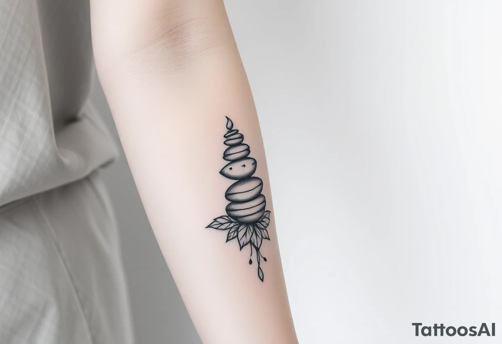 A n t o n i o  stacking the going down the forearm tattoo idea