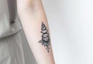 A n t o n i o  stacking the going down the forearm tattoo idea
