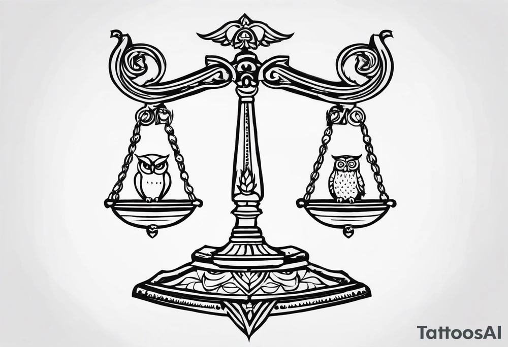 Libra, 1995, owls, growth tattoo idea