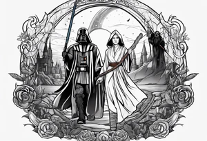 Star wars with Harry potter and lord of the rings tattoo idea