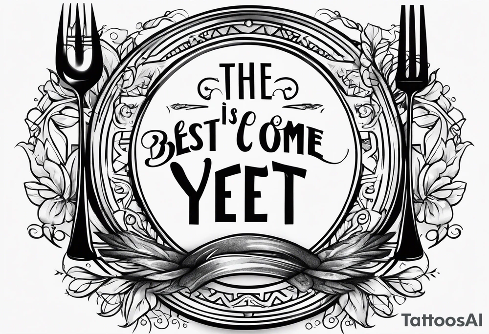 fork
the best is yet to come tattoo idea