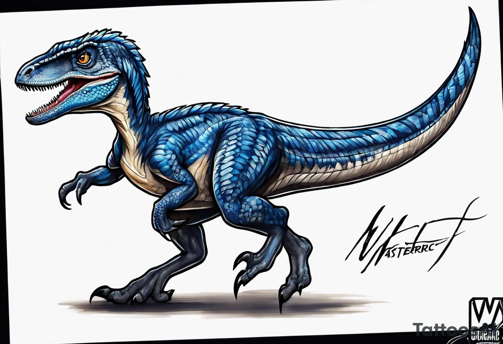 Jurassic world blue velociraptor tattoo idea