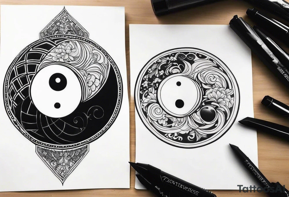 Ying yang tattoo idea