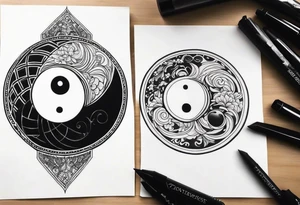 Ying yang tattoo idea