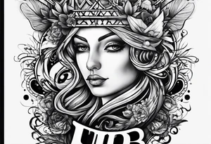 Make a shape by combining letters "EUB" tattoo idea