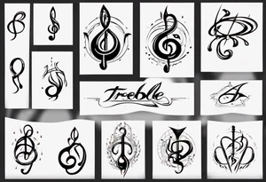 Treble hook tattoo idea
