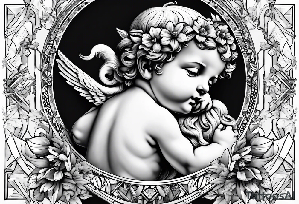 putti without wings tattoo idea