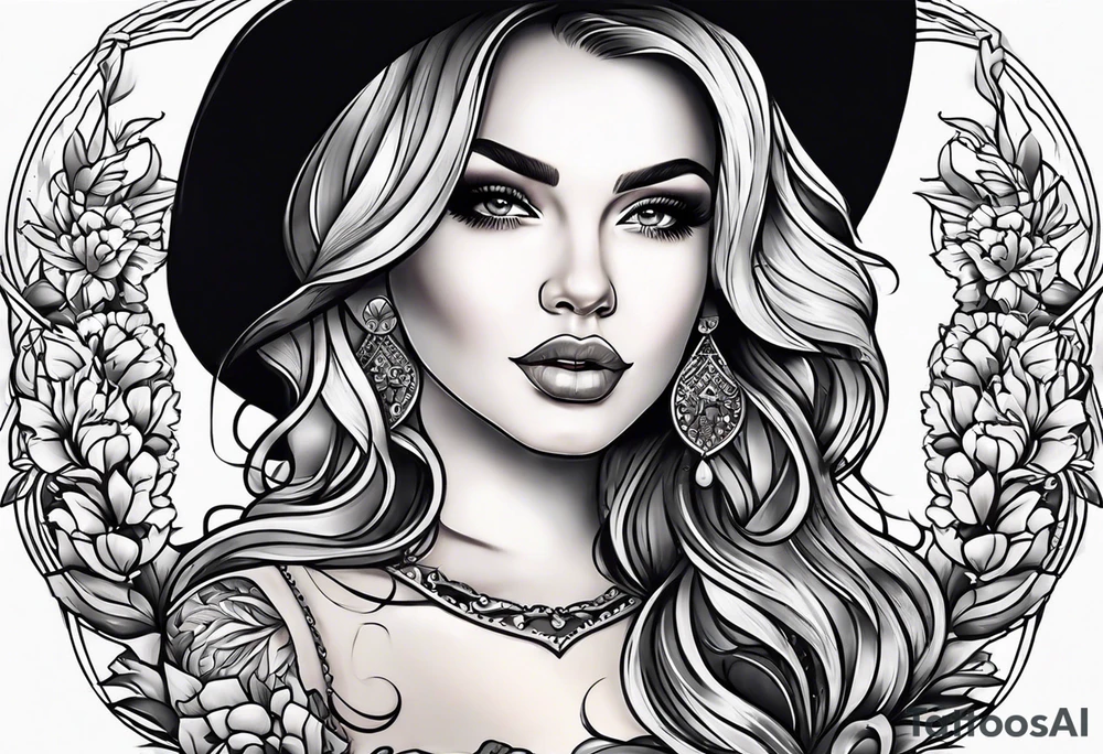 Female country music tattoo idea
