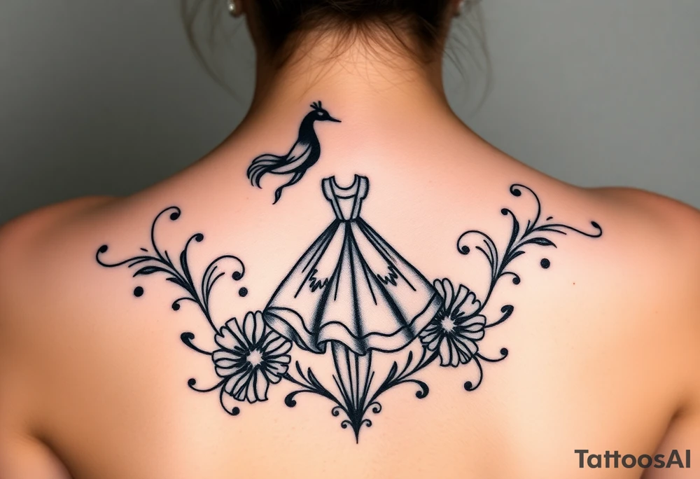 Dark Alice in wonderland tattoo idea