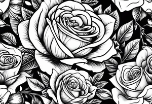 Tesseract with roses tattoo idea