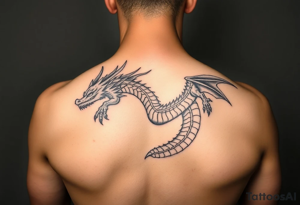 Powerful dragon tattoo idea