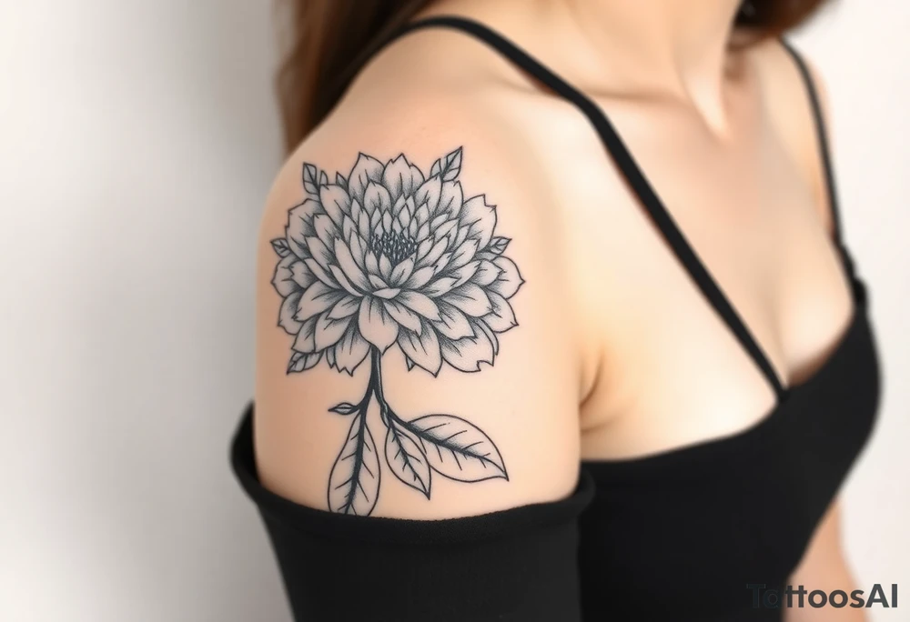 rose and chrysanthemum tattoo idea