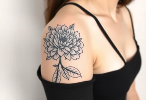 rose and chrysanthemum tattoo idea