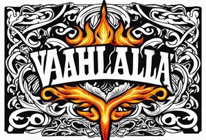 valhalla sword  funeral on fire tattoo idea