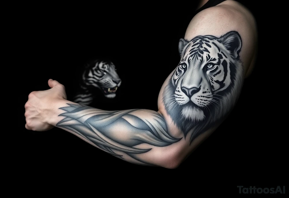 A lion & Tiger tattoo idea