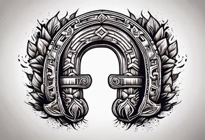 Horseshoe and mud tracks tattoo idea