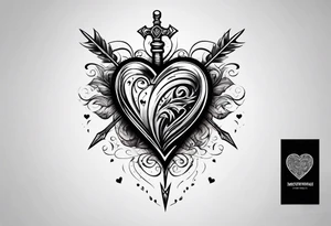 Heart with an arrow through it tattoo idea