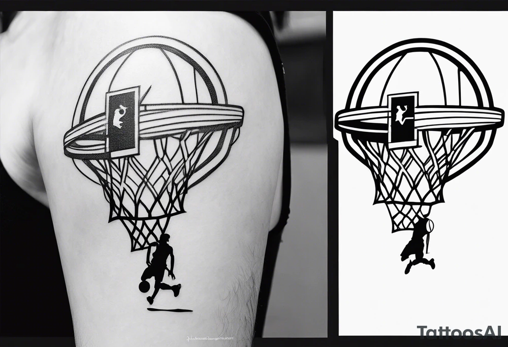 person with basketball tattoo idea