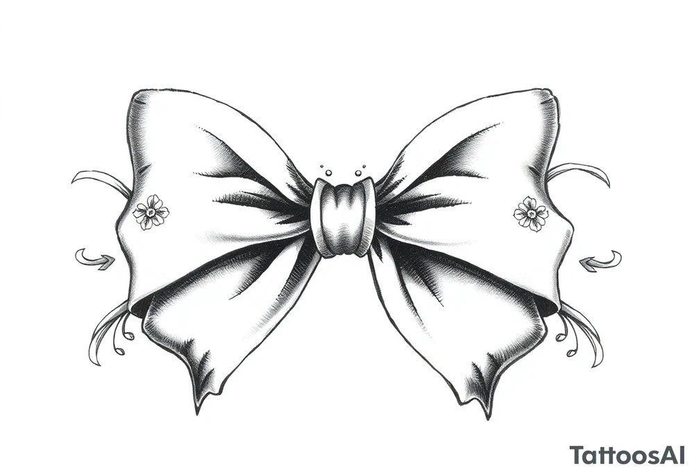 Lace bow classic tattoo idea