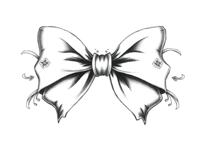 Lace bow classic tattoo idea