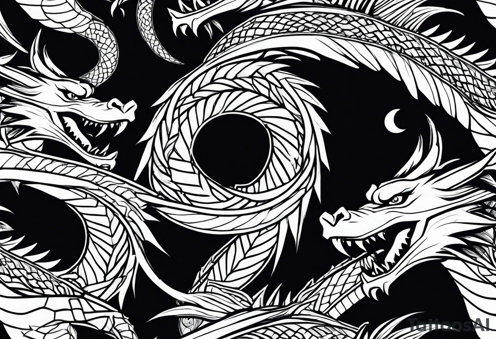 roaring dragons tattoo idea