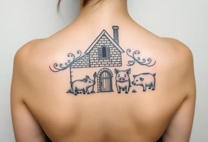 Brick house and three little piggy's tattoo idea