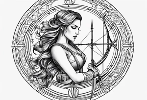 SAGITTARIUS WITH ROMAN NUMERALS tattoo idea