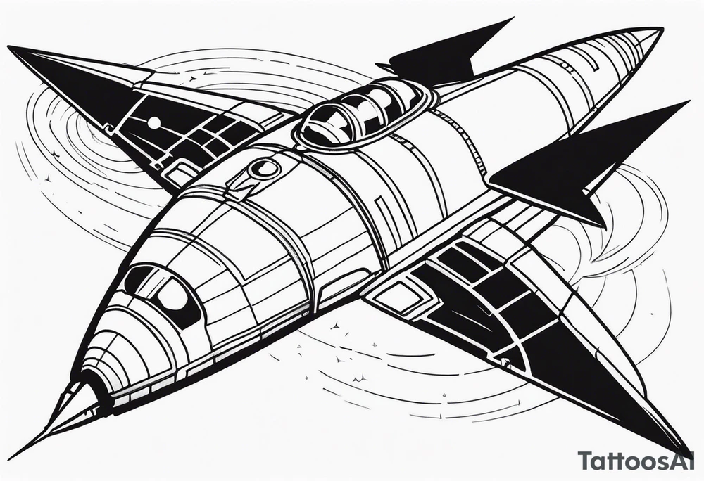 Rocket Ship Adventure tattoo idea
