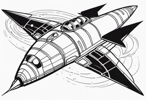 Rocket Ship Adventure tattoo idea