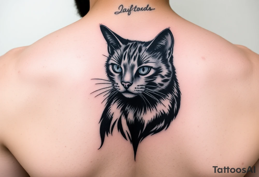 black cat tattoo idea