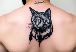 black cat tattoo idea