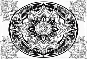 mandala with heyoka empathy symbol tattoo idea