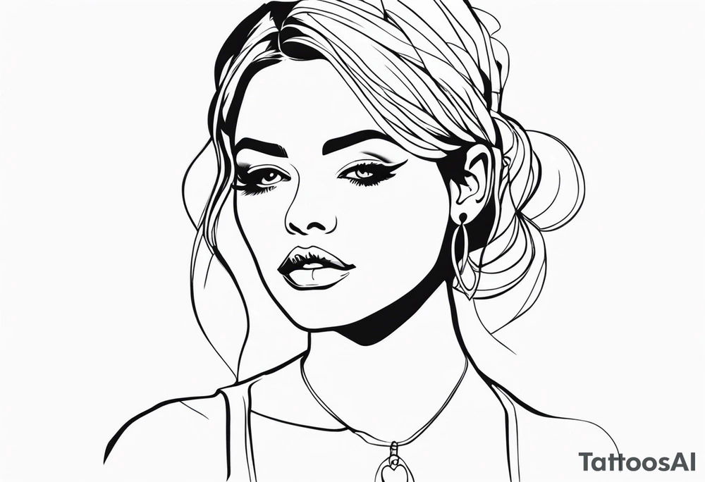 Sexy woman tattoo idea