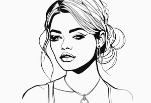 Sexy woman tattoo idea