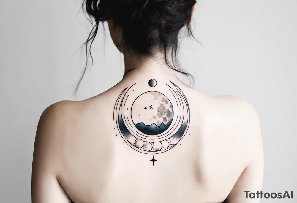 Lunar phases tattoo idea