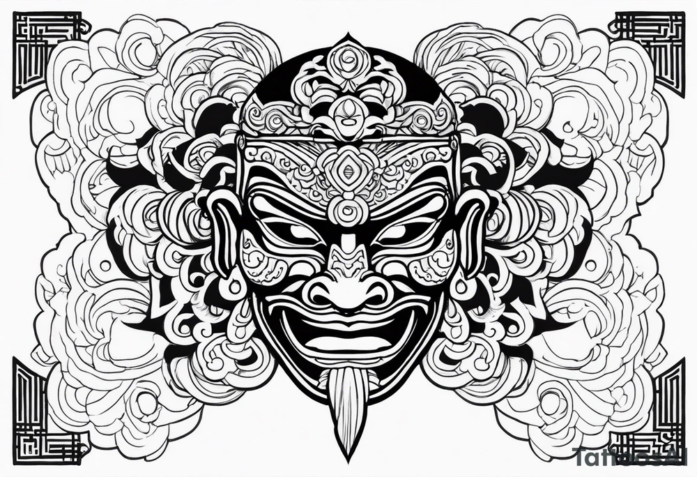japanesenoh mask, tattoo idea