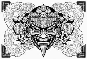 japanesenoh mask, tattoo idea