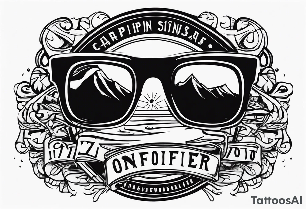 capricorn sunglasses Officer tattoo idea