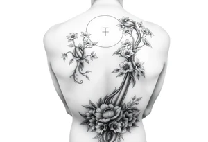 Extra large 
Female full back tattoo garden of eden tattoo idea