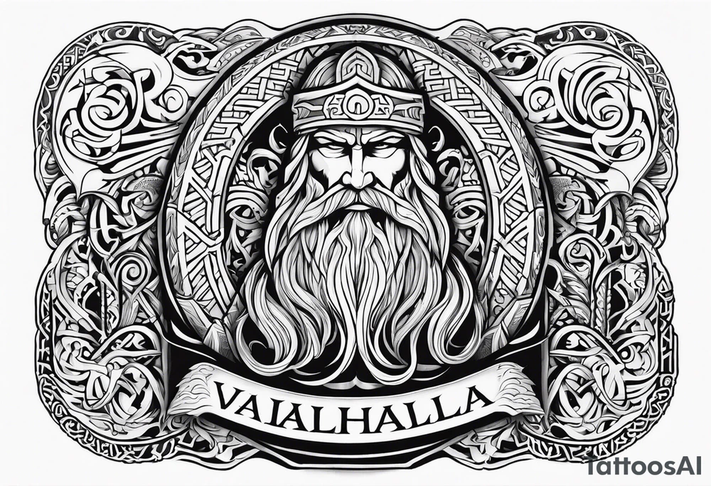 Valhalla viking  gods tattoo idea