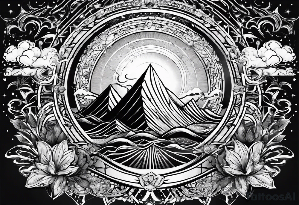sun rays tattoo idea