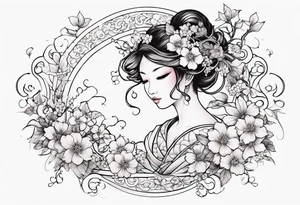 Fairy vines and flowers tattoo idea