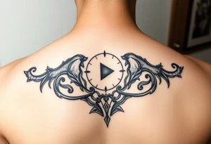 play, pause, stop rewind, mental awareness, make it small and compact tattoo idea