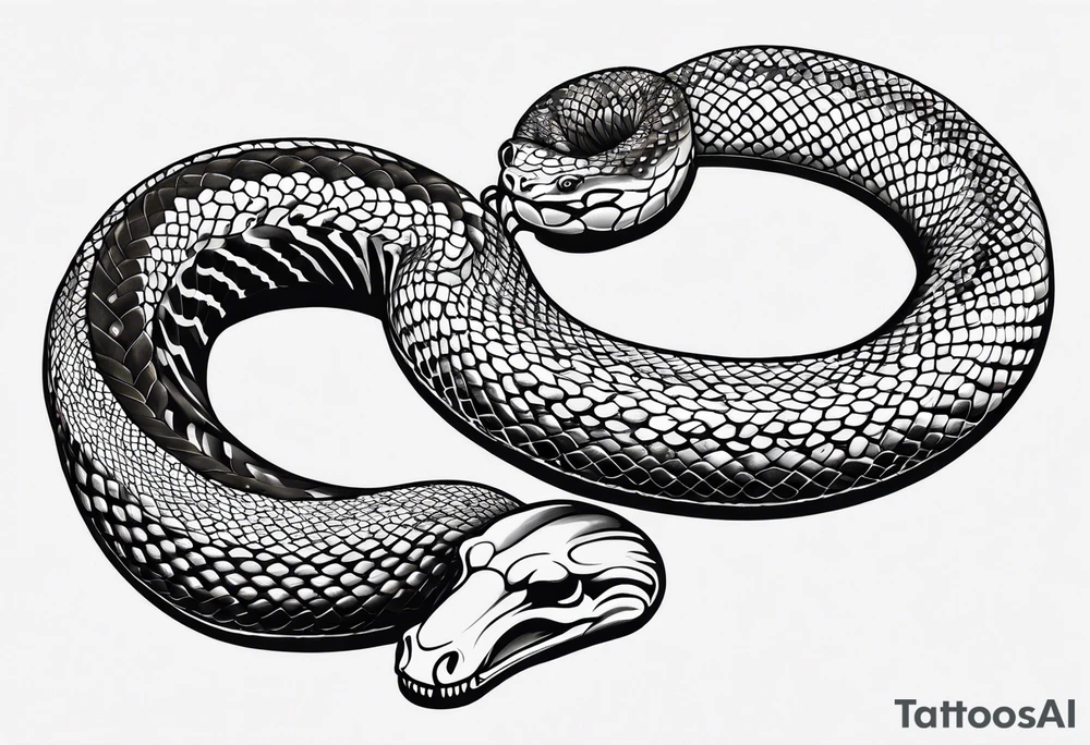 Anaconda with skull head tattoo idea