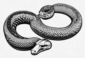 Anaconda with skull head tattoo idea